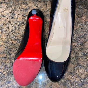 Black ultra high christian louboutin heels!